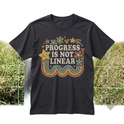 Inspirational Teacher Rainbow Graphic Every Step Forward Matters Positive Growth Mindset Classroom Gift Apparel Unisex TShirt