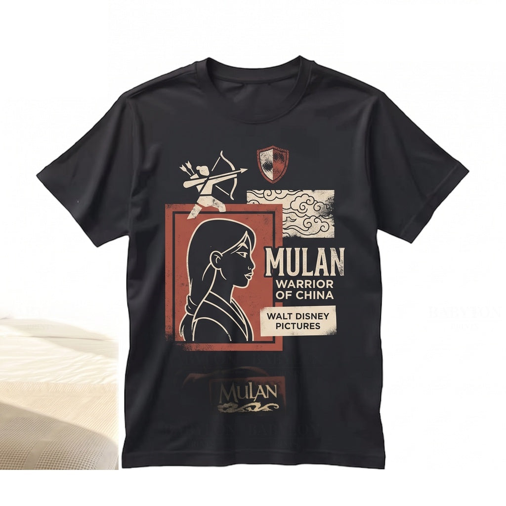 Vintage Mulan Princess Mushu Dragon Chinese Warrior Movie Theme Park Vacation Family Travel Gift Unisex TShirt
