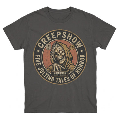 Vintage 1980s Cult Classic Horror Anthology Comic Graphic Apparel, Graphite Youth Small Unisex TShirt