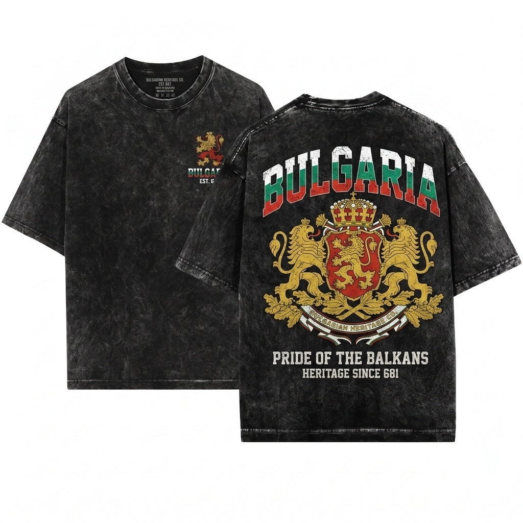 Bulgaria Patriotic National Bulgarian Traveler Birthday Gift Unisex Wash T-Shirt