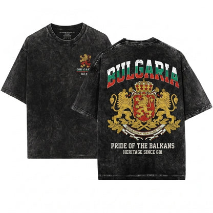 Bulgaria Patriotic National Bulgarian Traveler Birthday Gift Unisex Wash T-Shirt