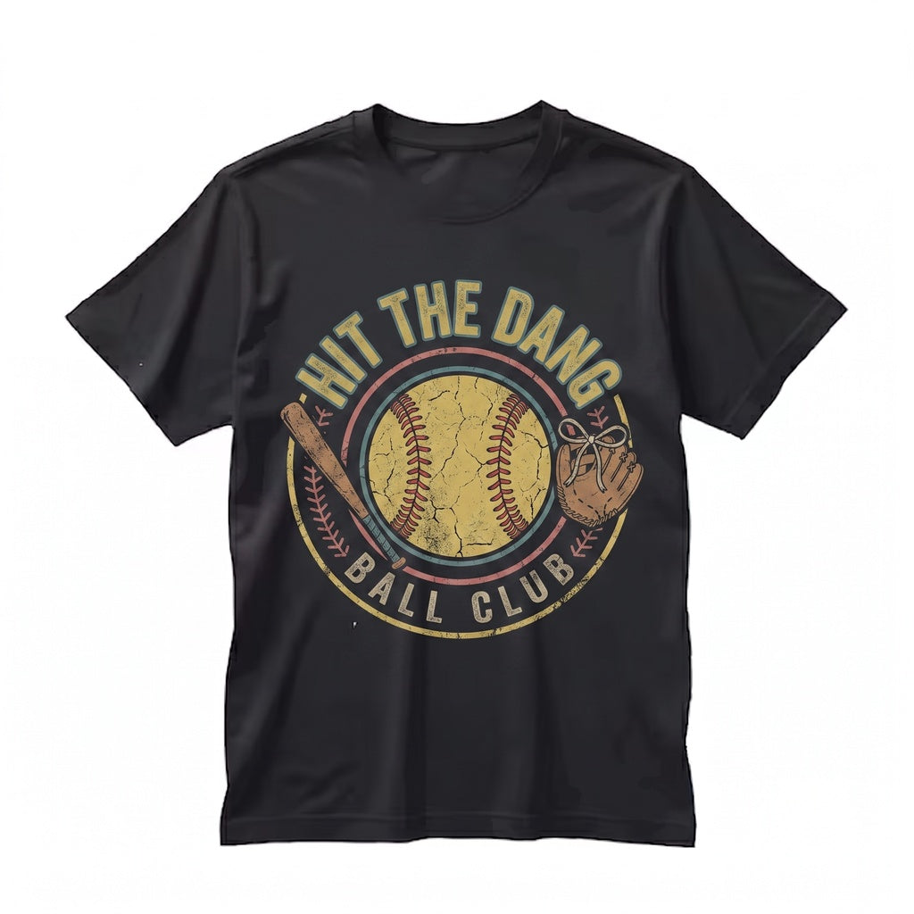 Coquette Bow Softball Mama Hit The Dang Ball Stripes Game Day Graphic Unisex TShirt