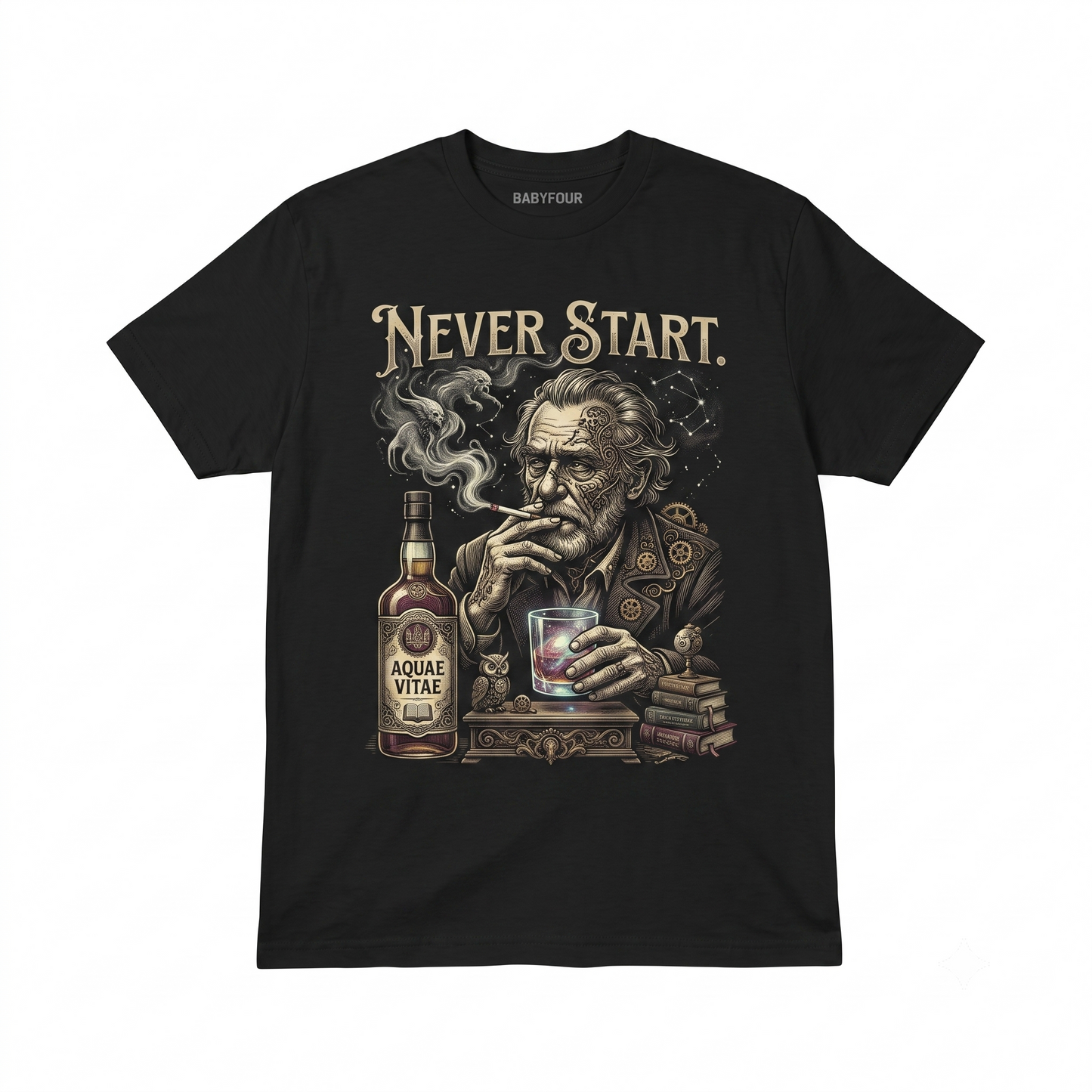 Charles Bukowski Don't Try Quote Literary Poetry Graphic Tee Vintage Writer Epitaph Grunge Author Apparel Unisex T-shirt