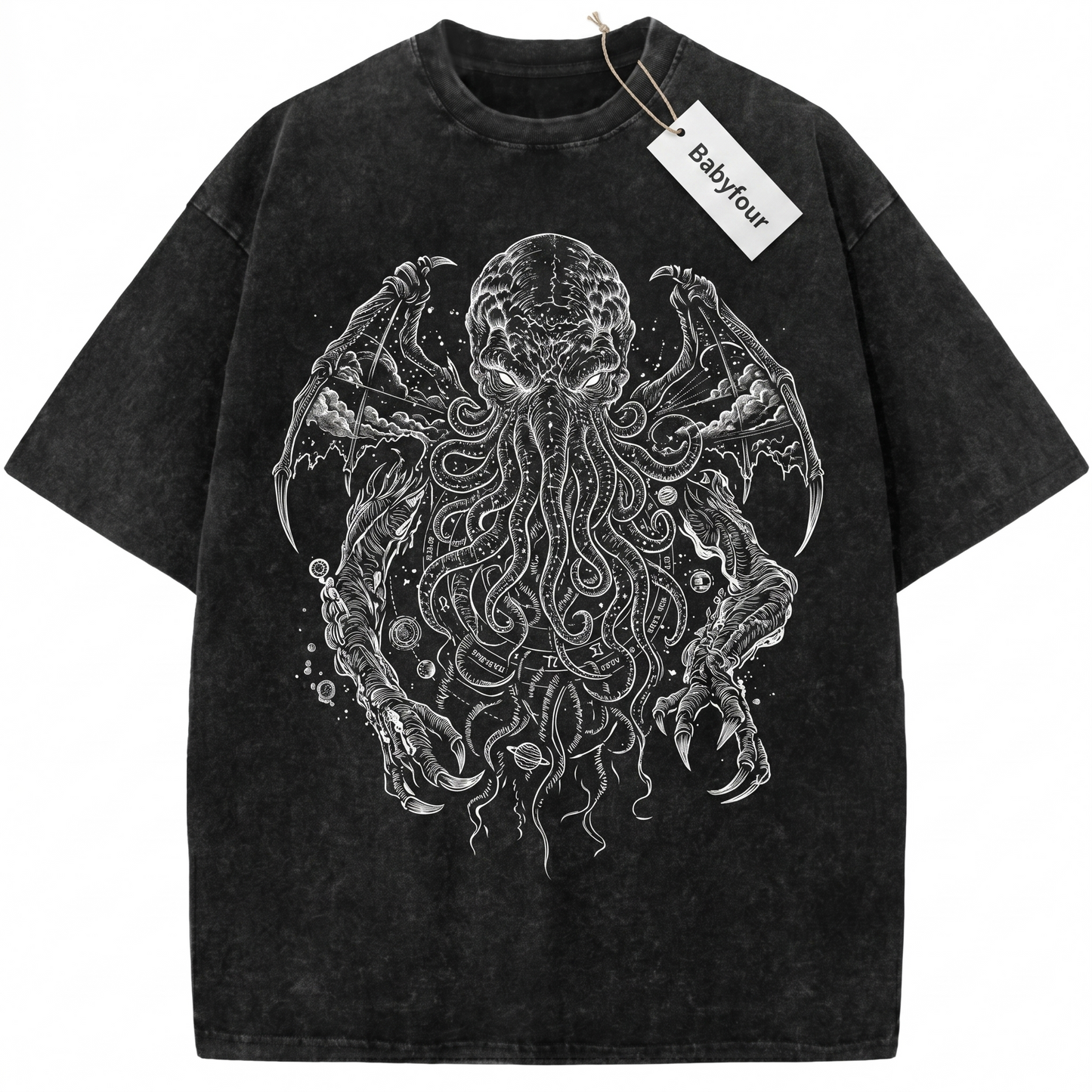 Vintage Lovecraftian Cosmic Horror Graphic Unisex T-Shirt, Retro Dark Fantasy Tentacle Monster Tee