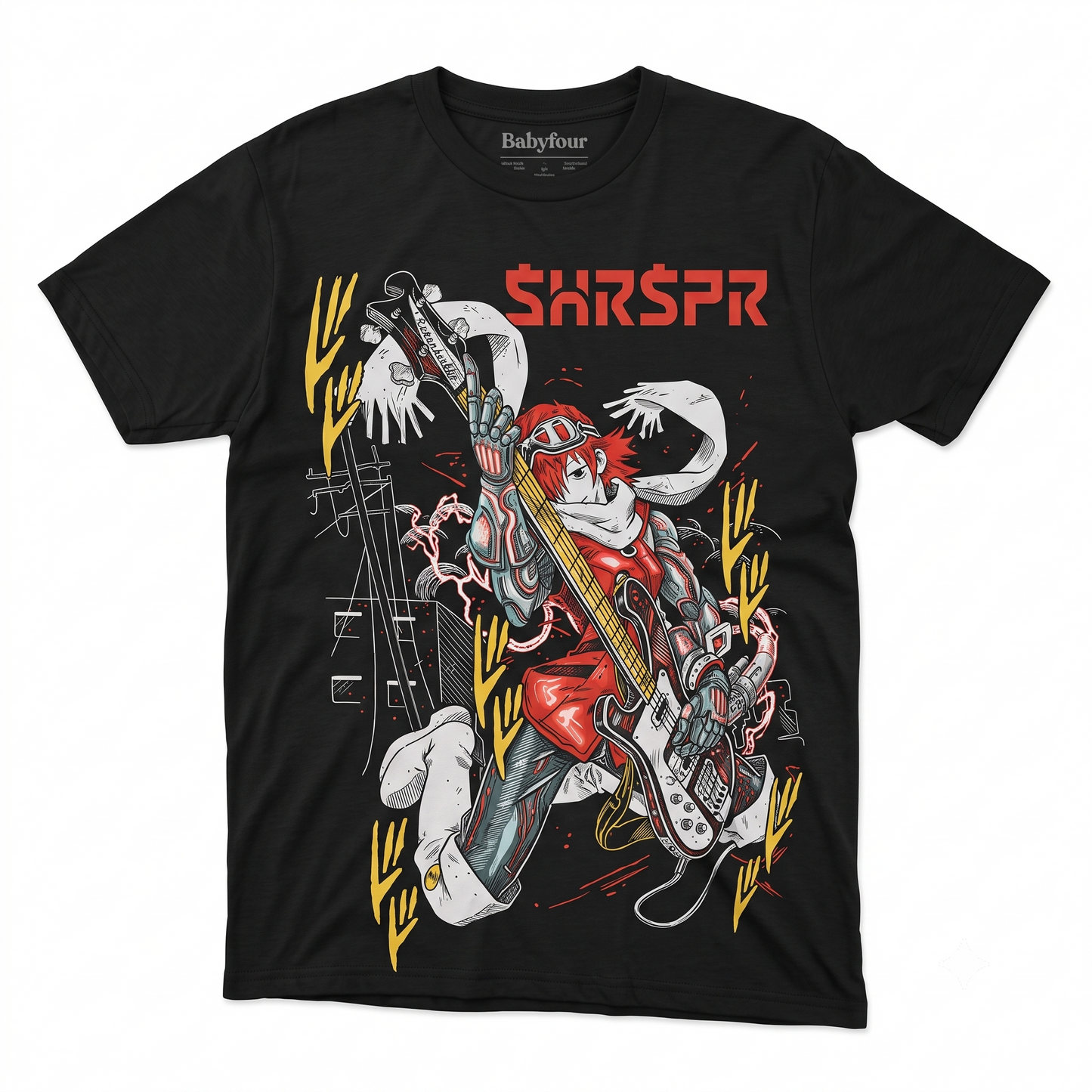 Vintage Pink Hair Anime Girl Graphic Tee - Retro Space Investigator Synth Rock Unisex T-Shirt