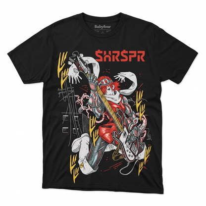 Vintage Pink Hair Anime Girl Graphic Tee - Retro Space Investigator Synth Rock Unisex T-Shirt