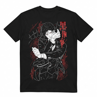 Dark Butler Anime Character Classic Graphic Design Unisex T-shirt