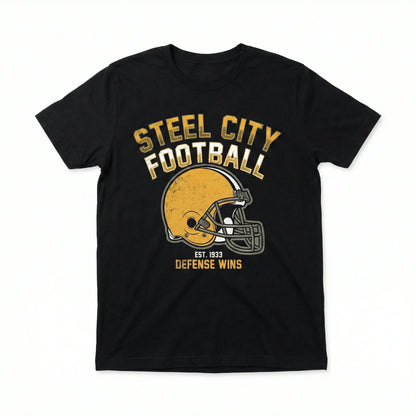 Steel City Football Game Day Essential Apparel | Black and Gold Fan T-Shirt, Hoodie & More