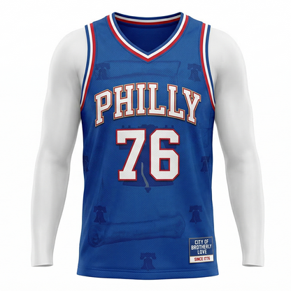 Retro Philly Hoops Heritage Basketball Jersey - City of Brotherly Love Unisex AOP Tank Top