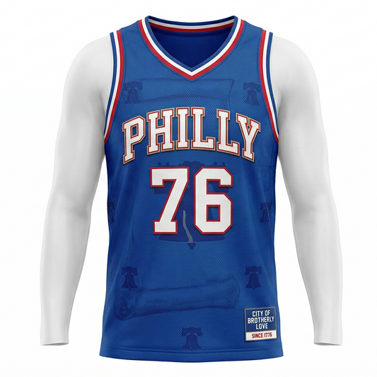 Retro Philly Hoops Heritage Basketball Jersey - City of Brotherly Love Unisex AOP Tank Top