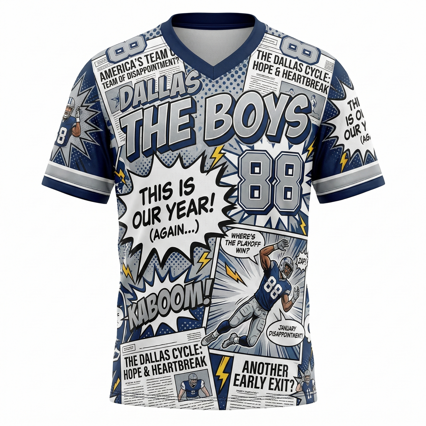 Dallas Football "This Is Our Year Again" Satirical Fan Jersey AOP