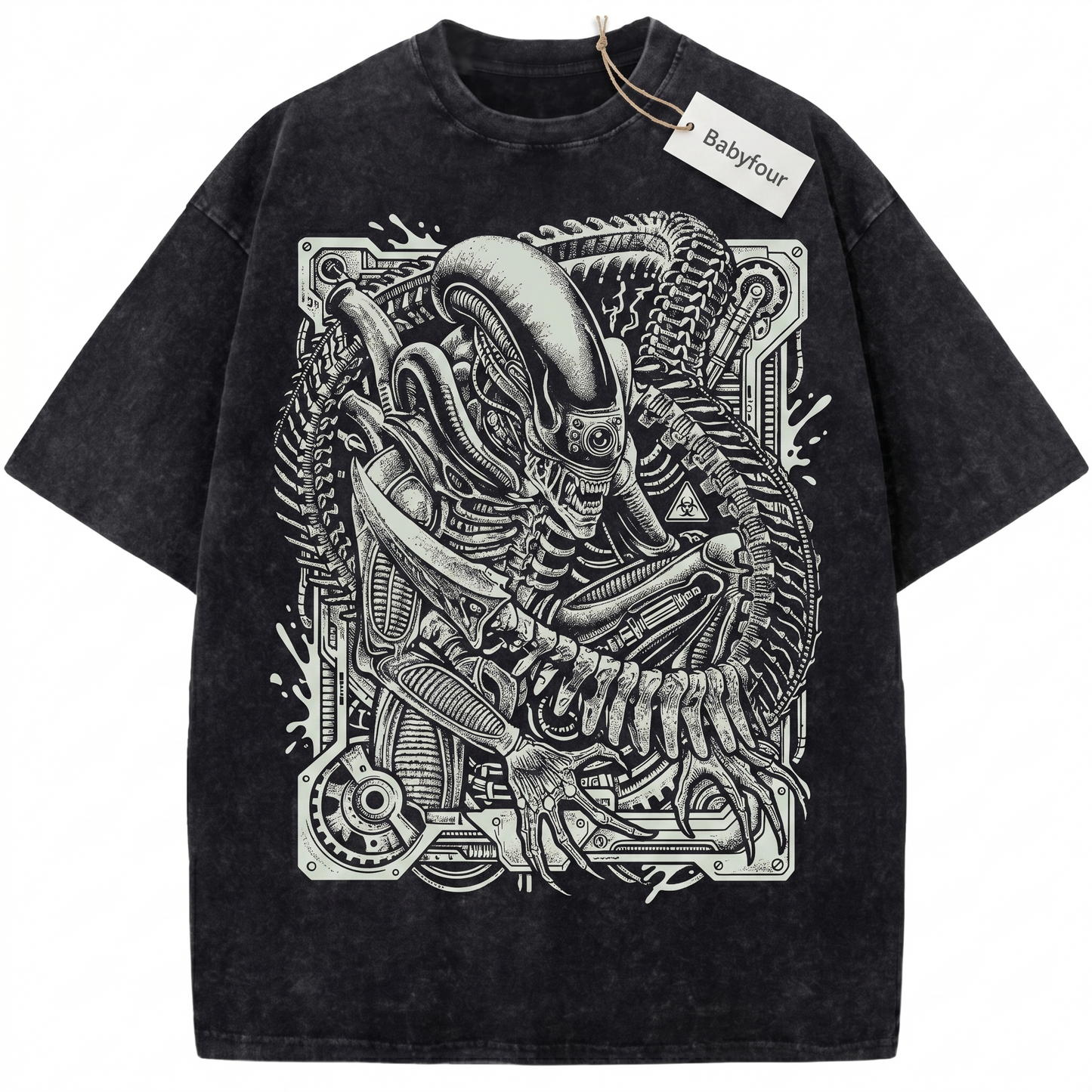 Vintage Biomechanical Space Monster Unisex T-Shirt - Retro Sci-Fi Horror Graphic Tee