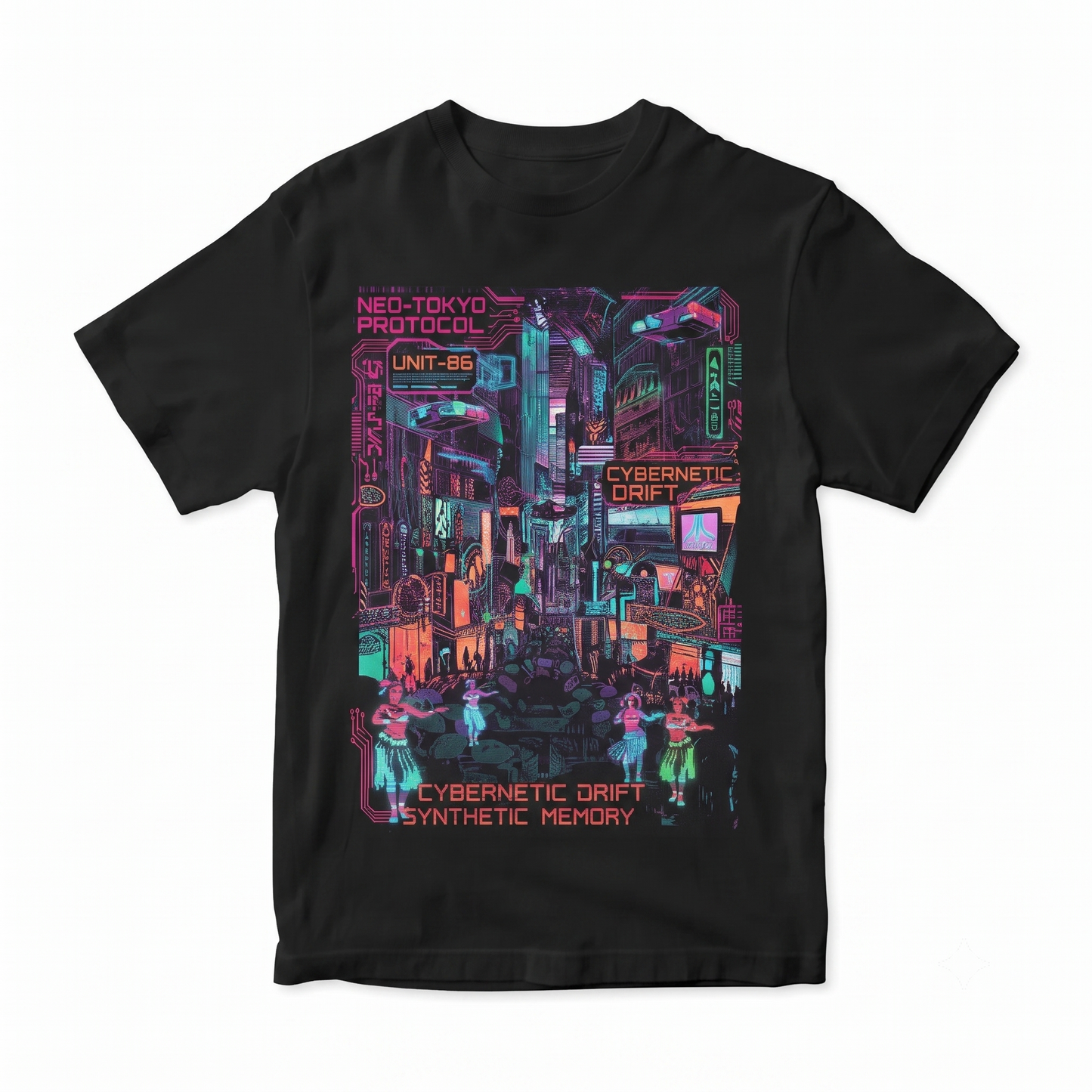 Sci-Fi Retro Future Aesthetic Dystopian Urban Landscape Graphic Unisex T-shirt