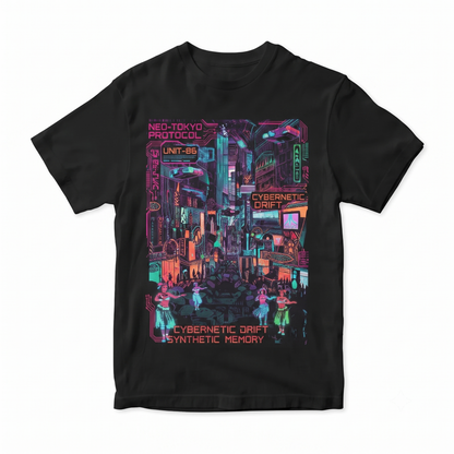 Sci-Fi Retro Future Aesthetic Dystopian Urban Landscape Graphic Unisex T-shirt