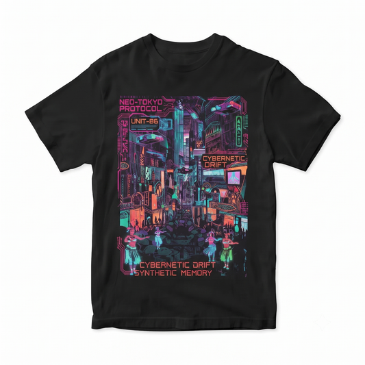 Sci-Fi Retro Future Aesthetic Dystopian Urban Landscape Graphic Unisex T-shirt