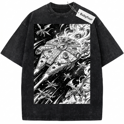 Vintage Galactic Space Movie Shirt, Retro Sci-Fi Spaceship Graphic Tee, Unisex Tshirt