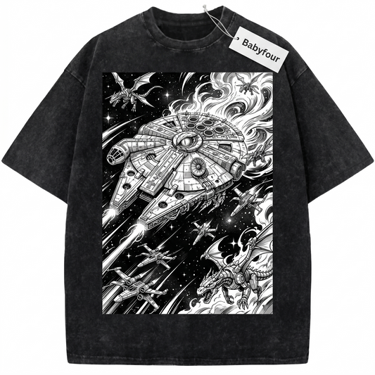 Vintage Galactic Space Movie Shirt, Retro Sci-Fi Spaceship Graphic Tee, Unisex Tshirt