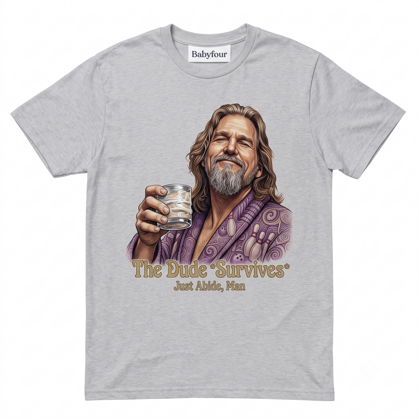 Retro The Dude Abides Graphic Tee  Vintage 90s Slacker Movie Inspired Design  Cozy Laid Back Comfort Top - Unisex T-shirt