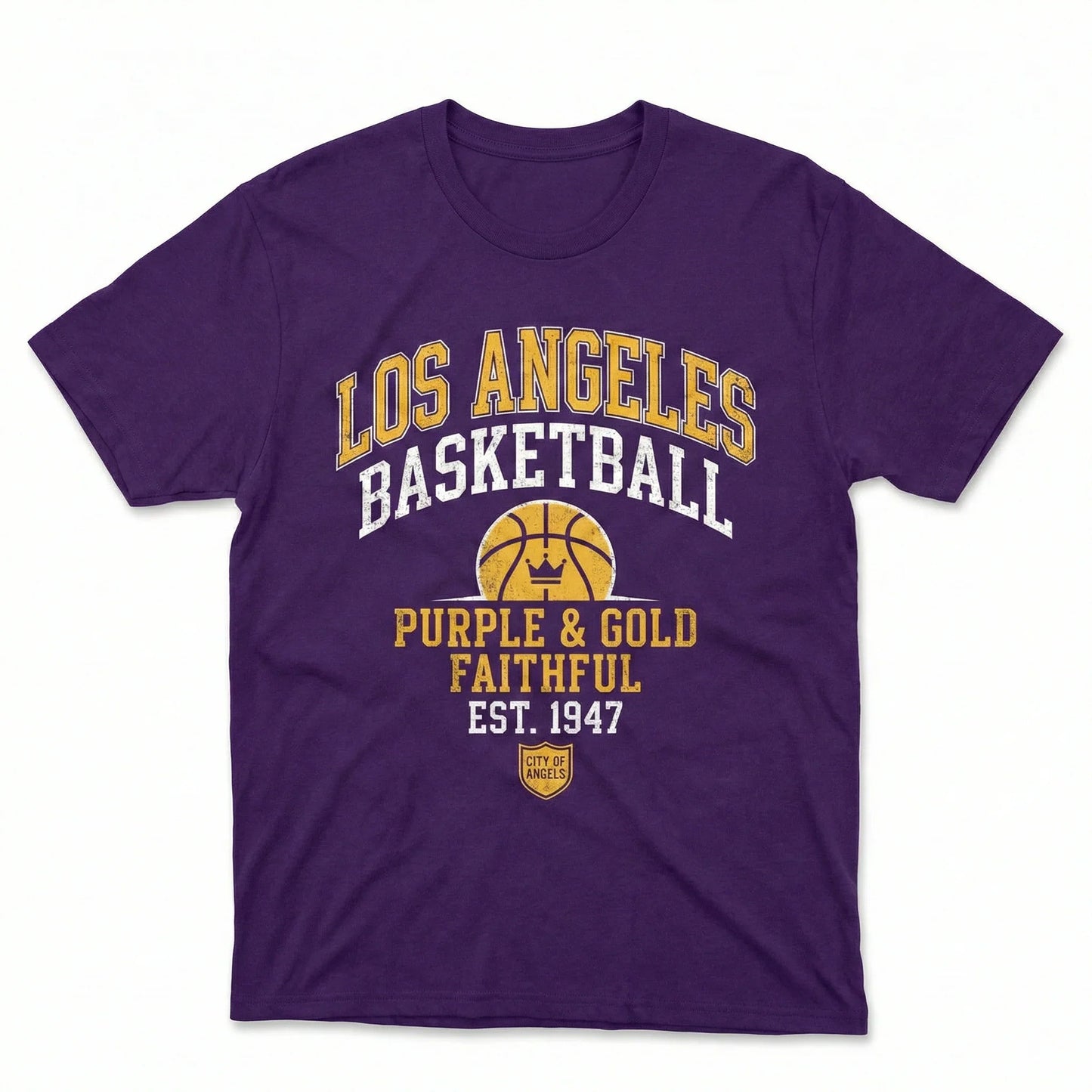 Los Angeles Hoops Classic Fan Graphic Apparel - Purple & Gold Spirit Gear