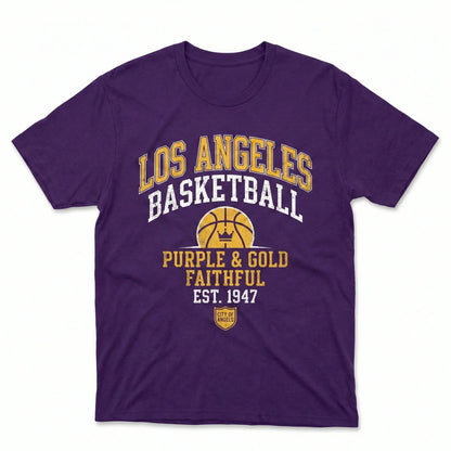 Los Angeles Hoops Classic Fan Graphic Apparel - Purple & Gold Spirit Gear