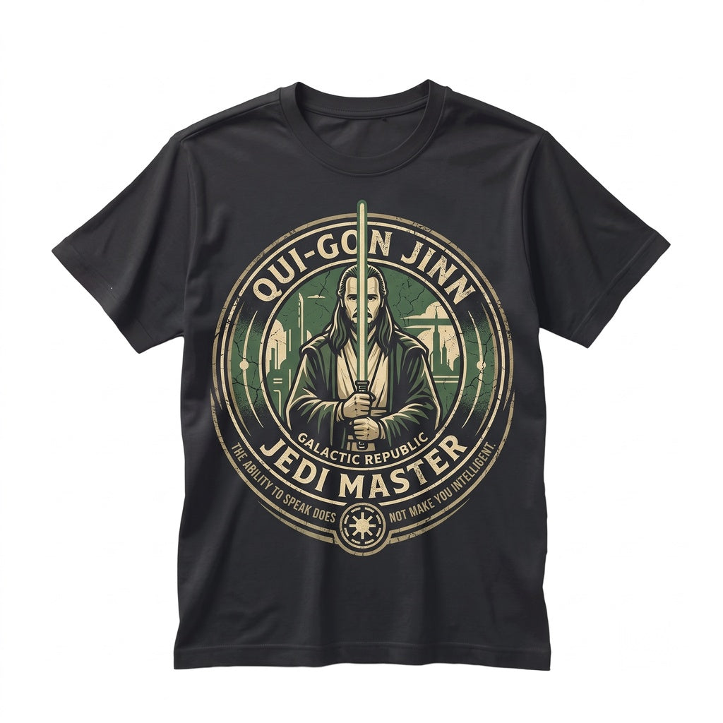 Vintage Qui-Gon Jinn Graphic Retro Jedi Master Phantom Menace Sci-Fi Apparel Sweatshirt Unisex TShirt