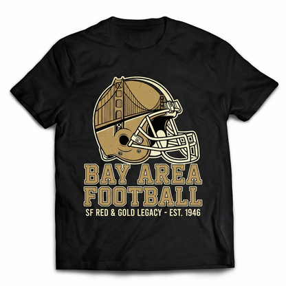 Classic Bay Area Football Fan Pride Apparel | SF Red & Gold Gameday Gear