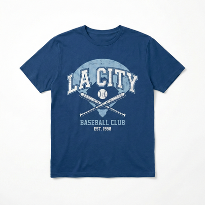 LA City Baseball Fan Apparel - Classic West Coast Blue and White Sports Gear - T-Shirt, Hoodie, Tank Top