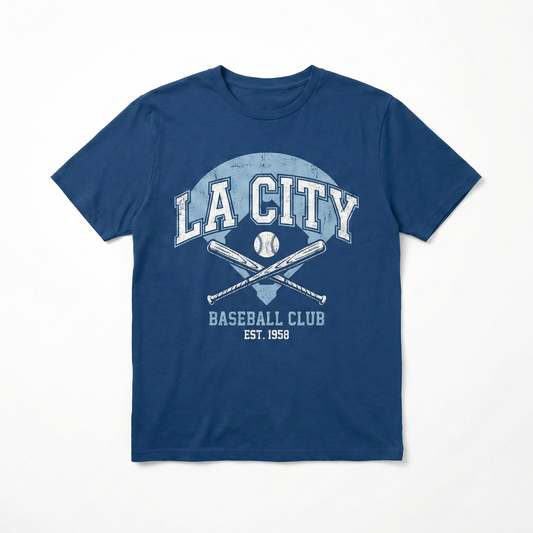 LA City Baseball Fan Apparel - Classic West Coast Blue and White Sports Gear - T-Shirt, Hoodie, Tank Top