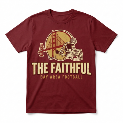 San Francisco Football "The Faithful" Bay Area Red & Gold Fan Gear - T-Shirt, Hoodie, Sweatshirt, Tank Top, Long Sleeve