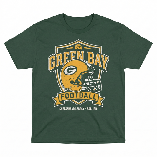 Green Bay Football Fan Gear - Cheesehead Pride Apparel -T-Shirt
