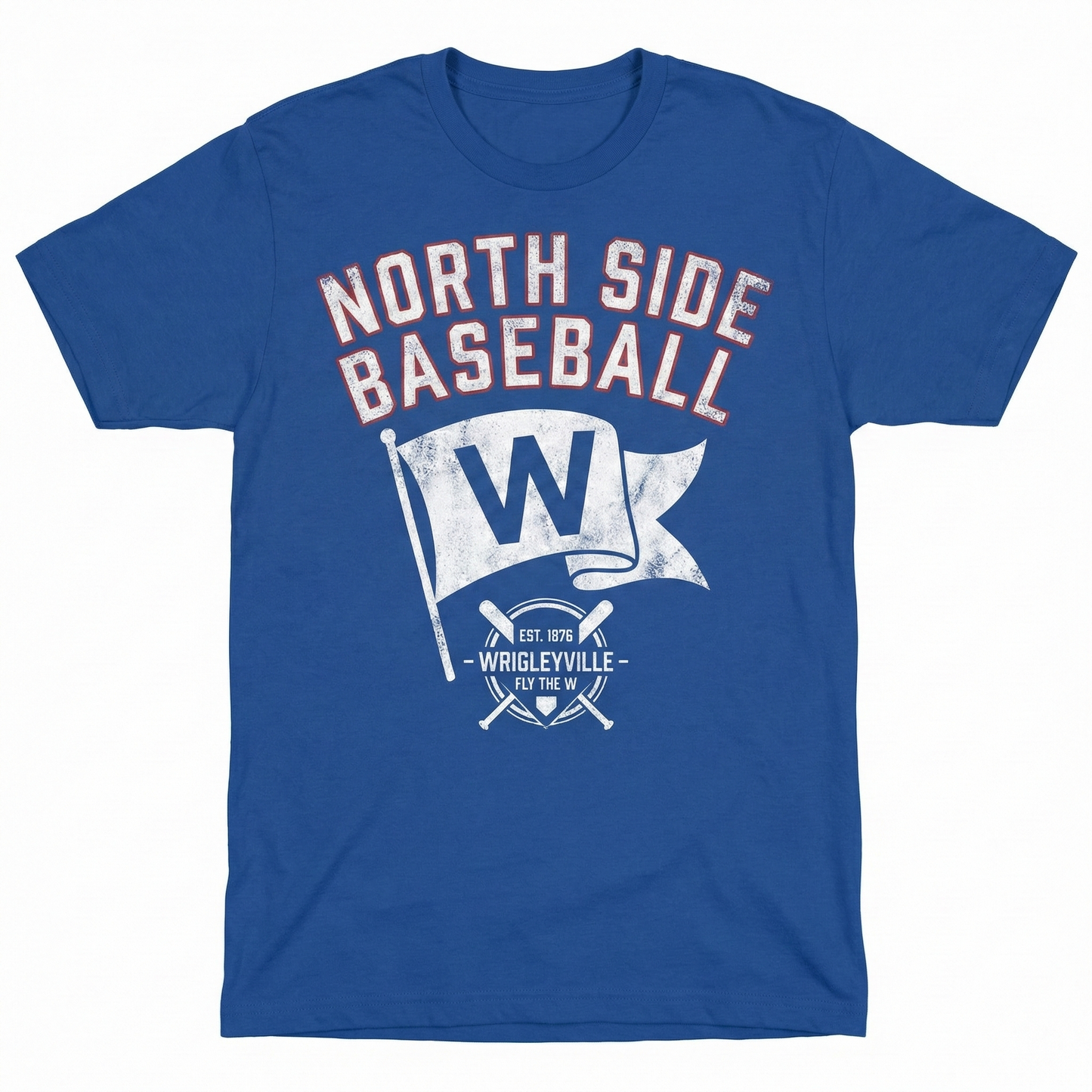 orth Side Chicago Baseball Fan Apparel | Vintage W Flag Game Day Shirt & Hoodie