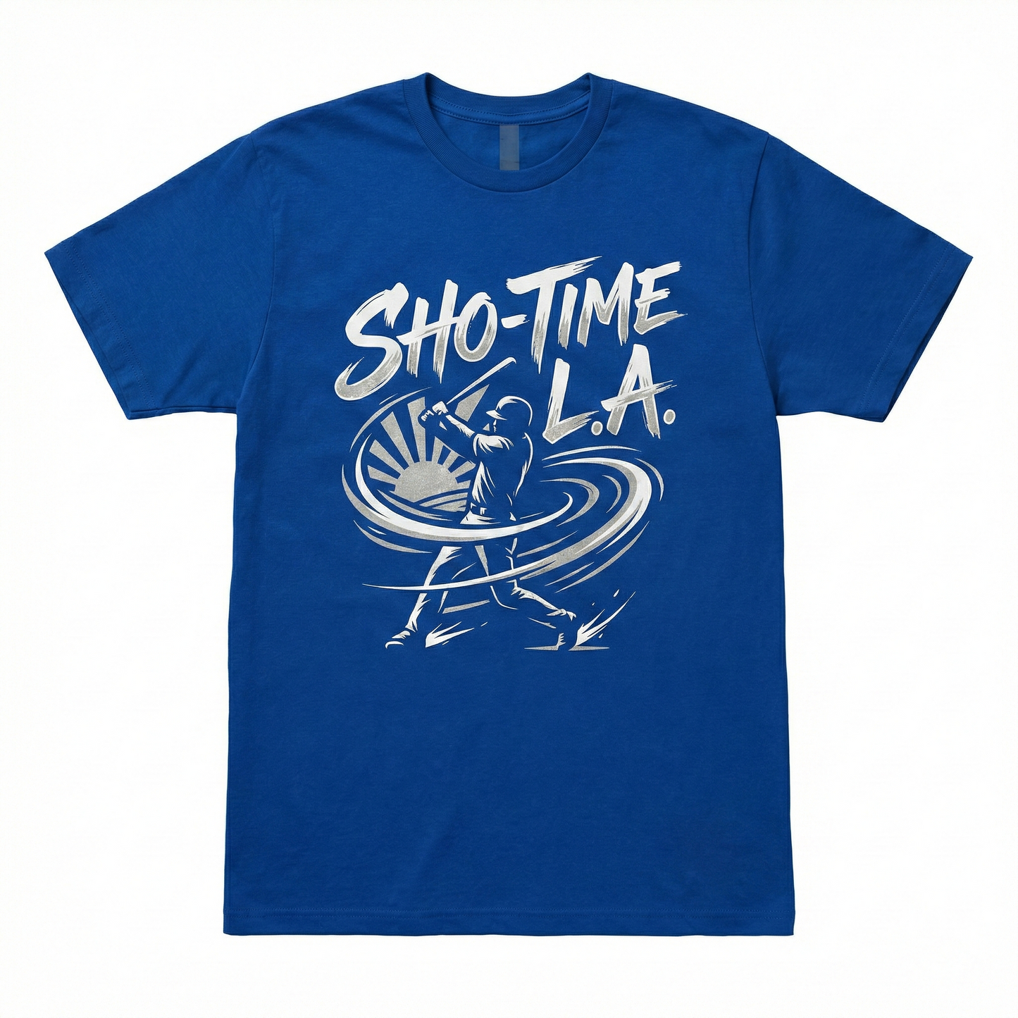 LA Baseball "ShoTime" New Era Fan Gear - Blue & White Japanese Graphic Tee, Hoodie, Sweatshirt