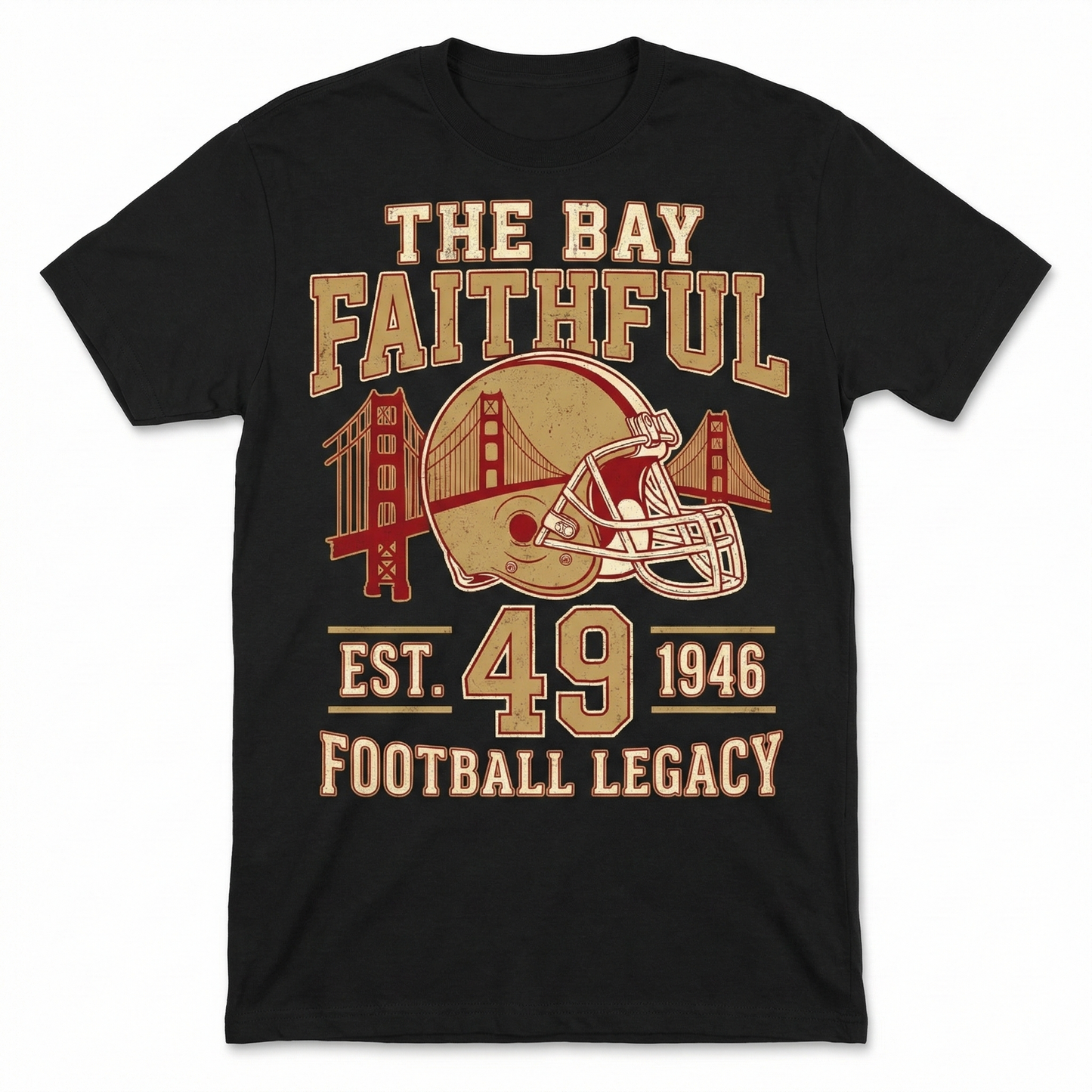 Classic Bay Area Football Fan Pride Apparel | SF Red & Gold Gameday Gear