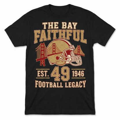 Classic Bay Area Football Fan Pride Apparel | SF Red & Gold Gameday Gear