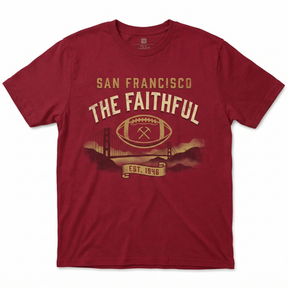 San Francisco Football "The Faithful" Bay Area Red & Gold Fan Gear - T-Shirt, Hoodie, Sweatshirt, Tank Top, Long Sleeve