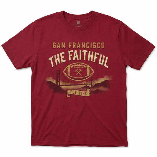 San Francisco Football "The Faithful" Bay Area Red & Gold Fan Gear - T-Shirt, Hoodie, Sweatshirt, Tank Top, Long Sleeve