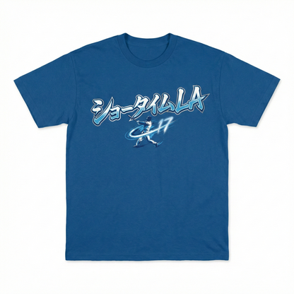 LA Baseball "ShoTime" New Era Fan Gear - Blue & White Japanese Graphic Tee, Hoodie, Sweatshirt