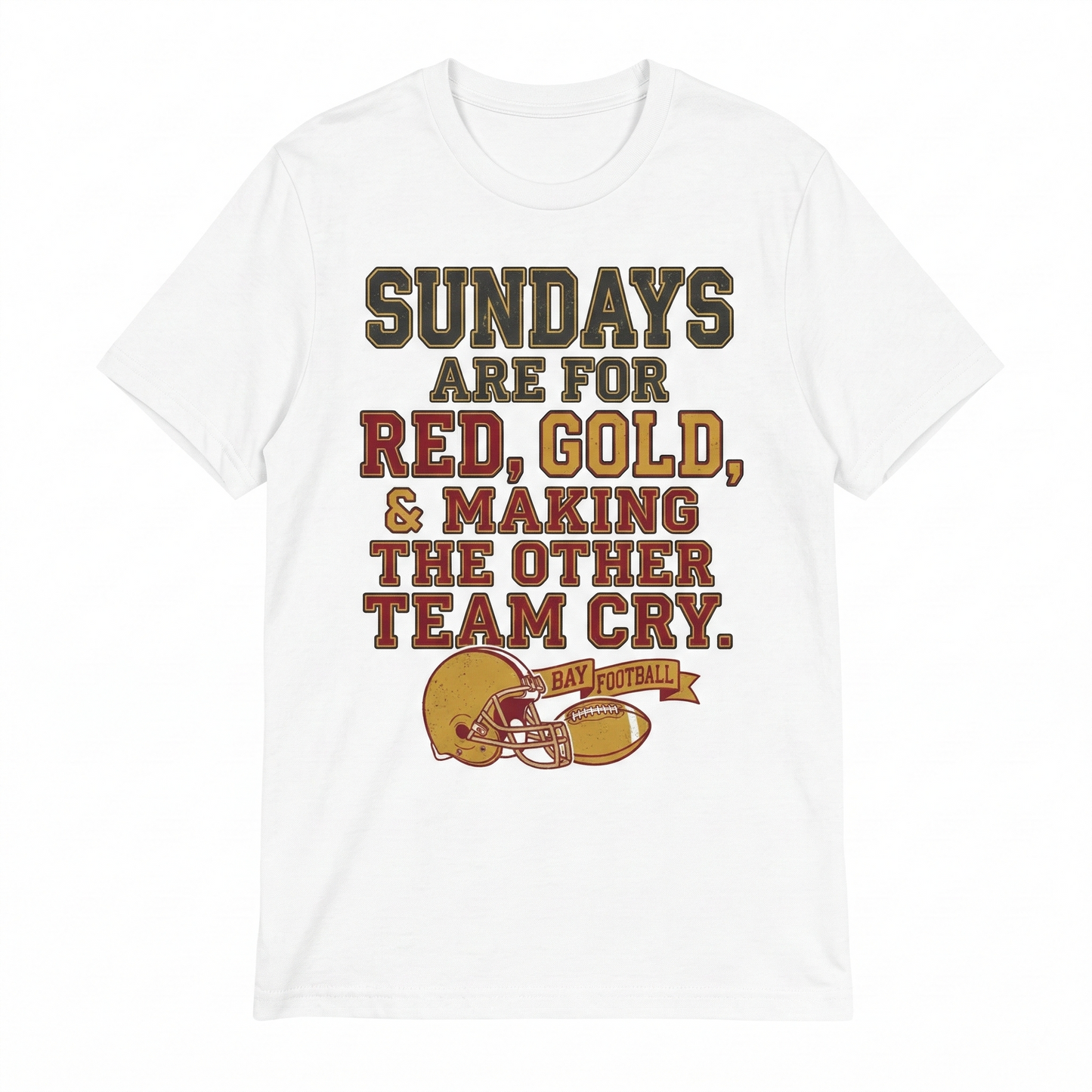 Funny Bay Area Football Red & Gold Sunday Tradition Apparel | Fan Slogan T-Shirt, Hoodie & Sweatshirt