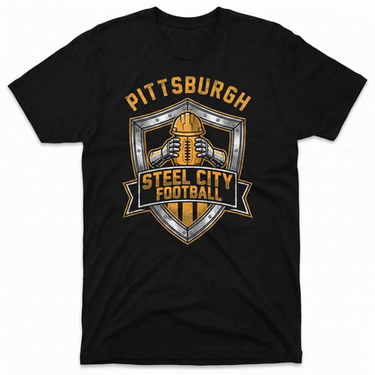 Pittsburgh Steel City Football Fan Apparel - Black & Gold Tradition T-Shirt Hoodie Gear