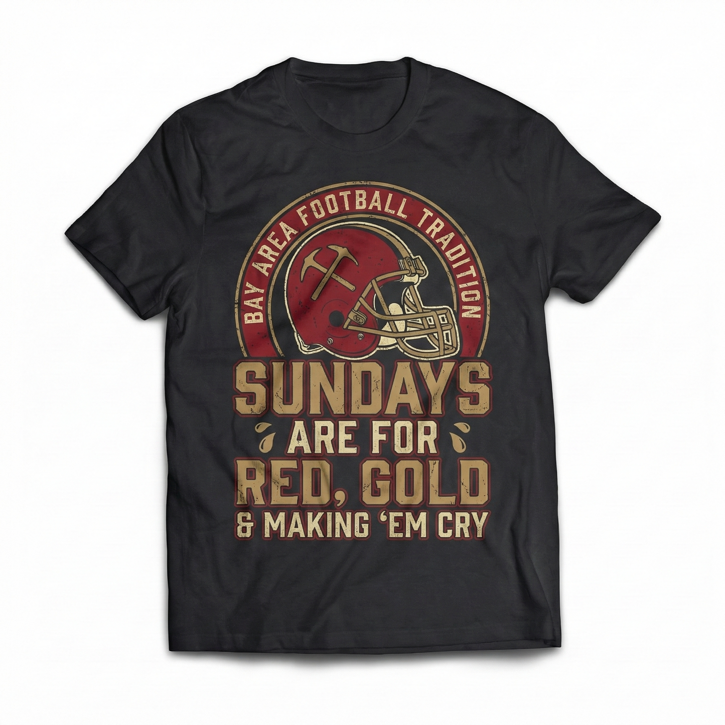 Funny Bay Area Football Red & Gold Sunday Tradition Apparel | Fan Slogan T-Shirt, Hoodie & Sweatshirt
