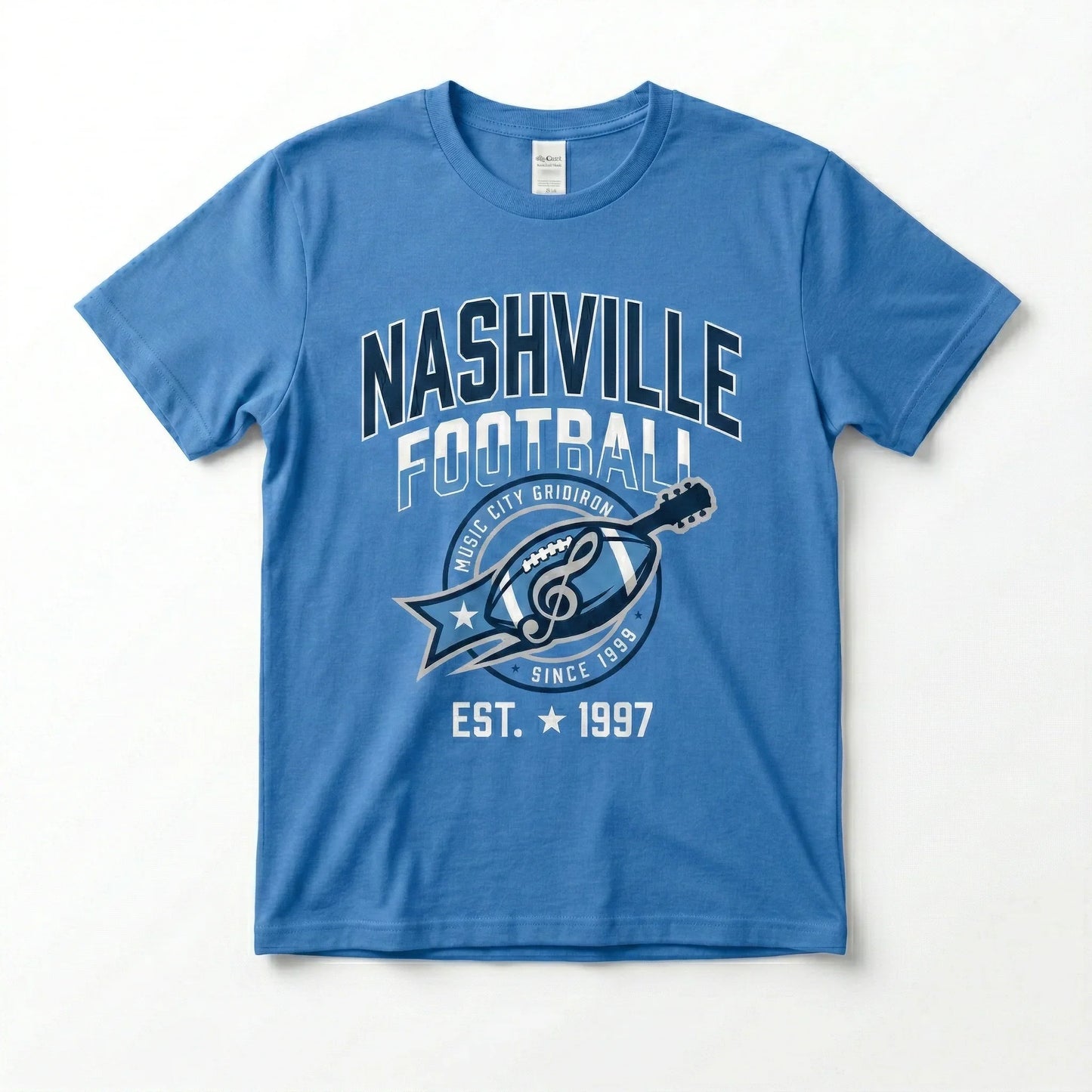 Nashville Football Fan Gear - Music City Gridiron Apparel | Two-Tone Blue Game Day T-Shirt, Hoodie, Sweatshirt