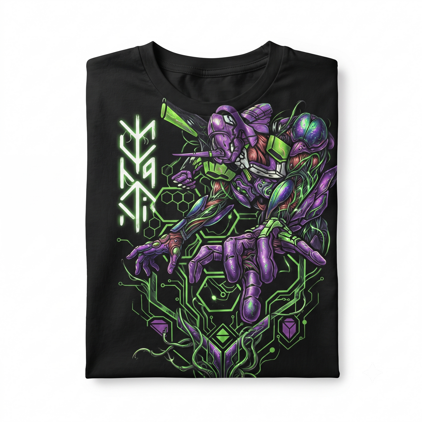 Anime Mecha Robot Graphic T-Shirt - Sci-Fi Warrior Unisex Crewneck Tee