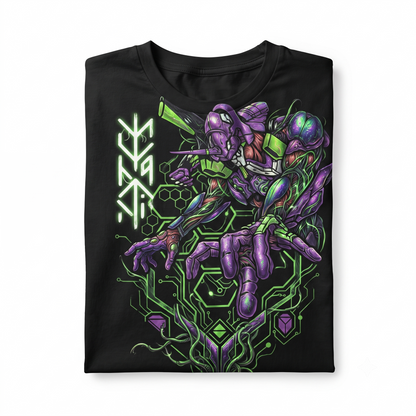 Anime Mecha Robot Graphic T-Shirt - Sci-Fi Warrior Unisex Crewneck Tee