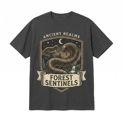 Millipede Howling at The Moon Vintage 90s Retro Bug Lover Graphic Gift Unisex TShirt