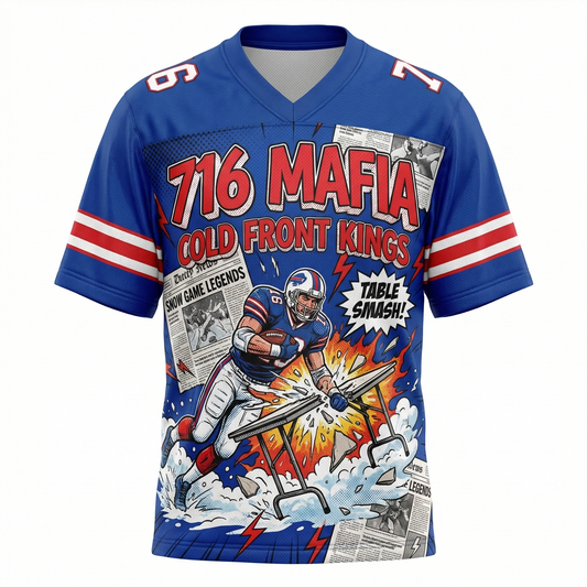Upstate 716 Mafia Gridiron Comic Style Football Jersey - Retro Hype Apparel