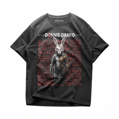 Creepy Doomsday Bunny Mask Cult Classic Sci-Fi Heavy Cotton Unisex T-shirt