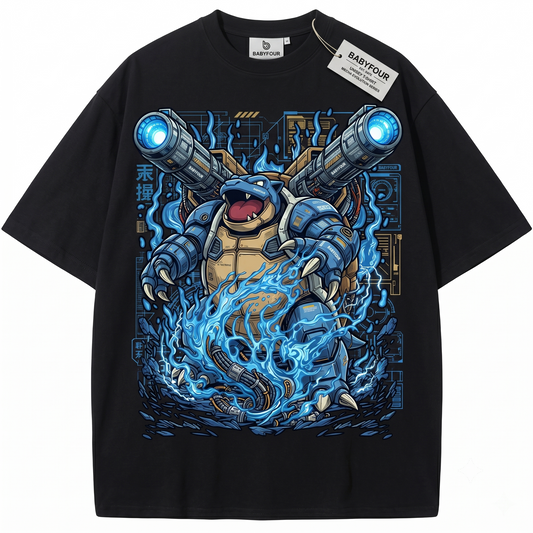 Blastoise Vintage Unisex T-Shirt - Retro Anime Water-Type Pocket Monster Graphic Tee