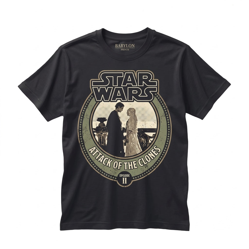 Oversized Anakin Skywalker Padme Amidala Vintage Galactic Wedding Graphic Unisex TShirt