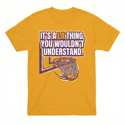 Los Angeles Basketball Fan Slogan Graphic Apparel - "Lake Show" Spirit Gear
