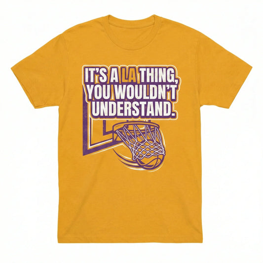 Los Angeles Basketball Fan Slogan Graphic Apparel - "Lake Show" Spirit Gear
